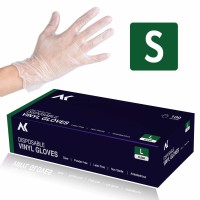 AK Clear Vinyl Gloves - S